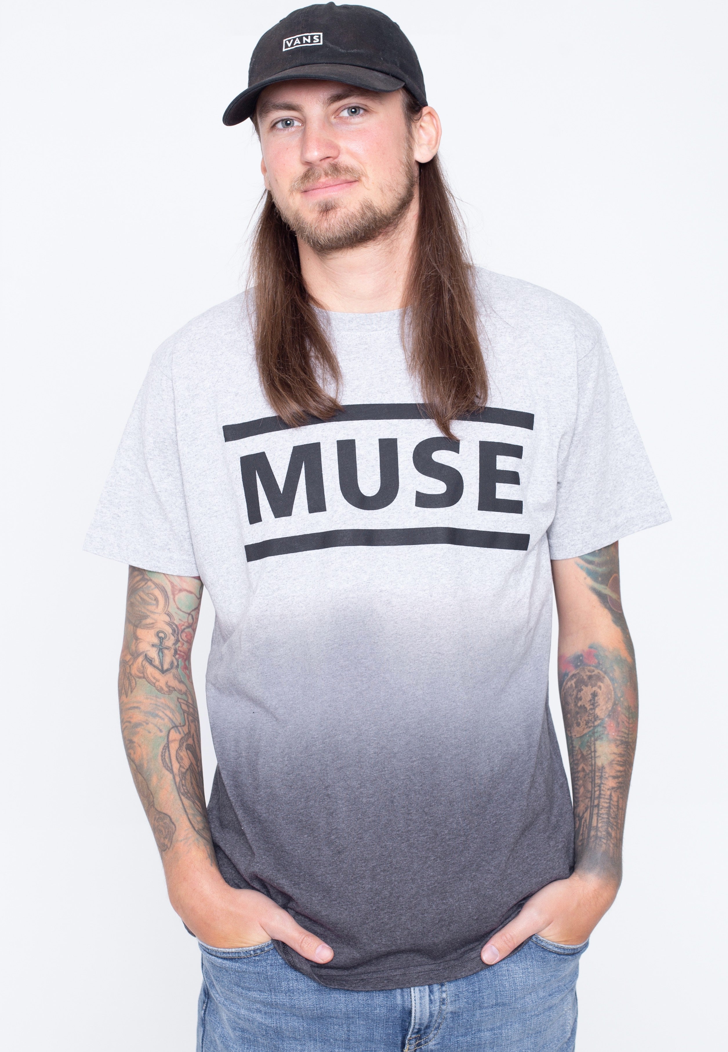 Muse - Logo Dip-Dye Grey - T-Shirt | Men-Image