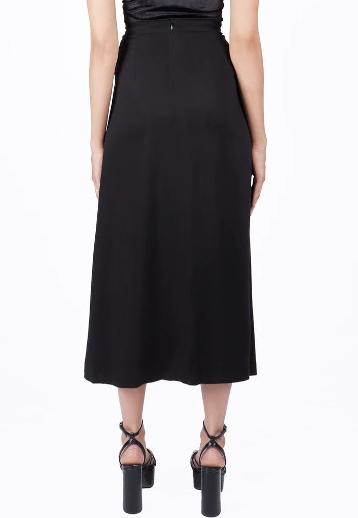 Mary Wyatt - Sofia O Ring Split Black - Skirt | Women-Image