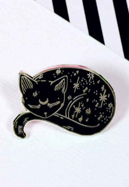 Punky Pins - Mystical Cat Enamel - Pin | Neutral-Image