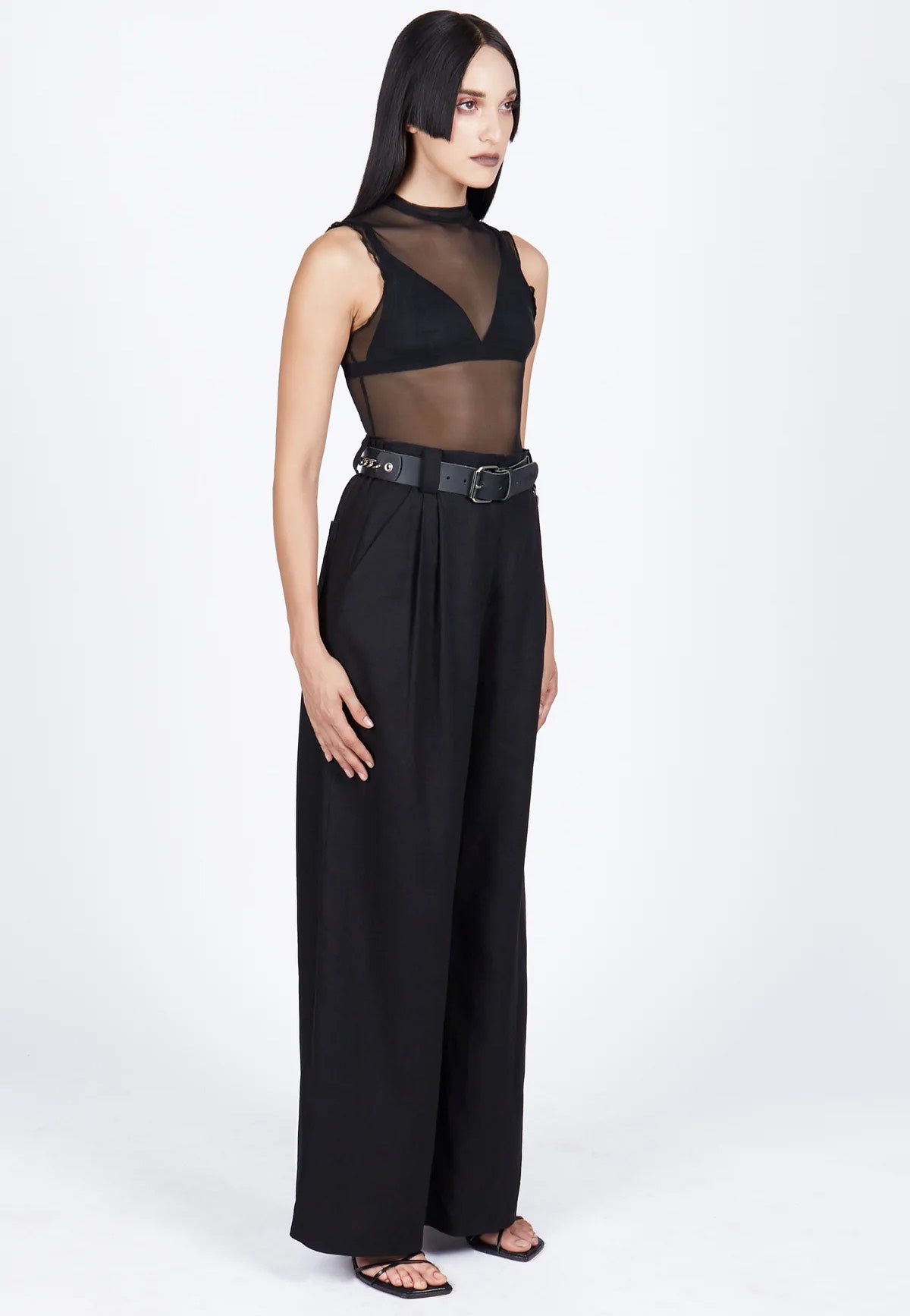 Mary Wyatt - Nancy Mesh Black - Top | Women-Image