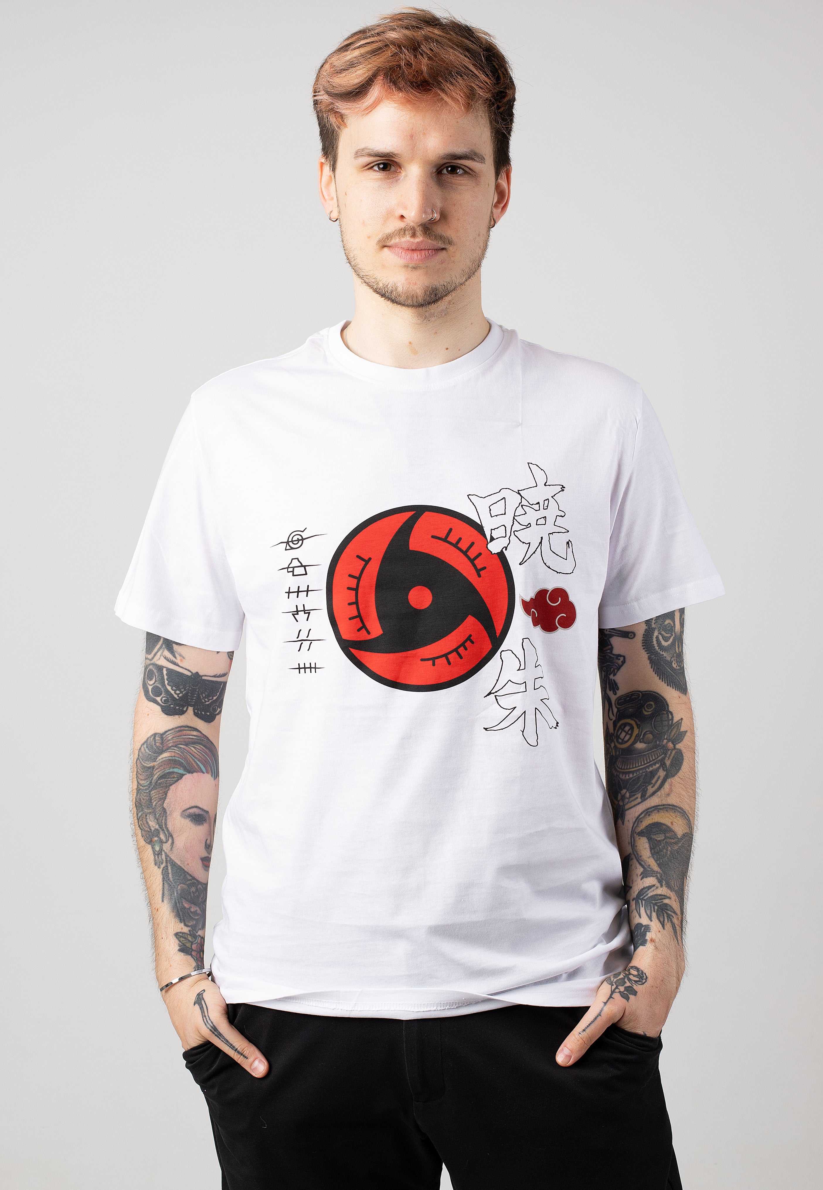 Naruto - Akatsuki Symbols White - T-Shirt | Men-Image