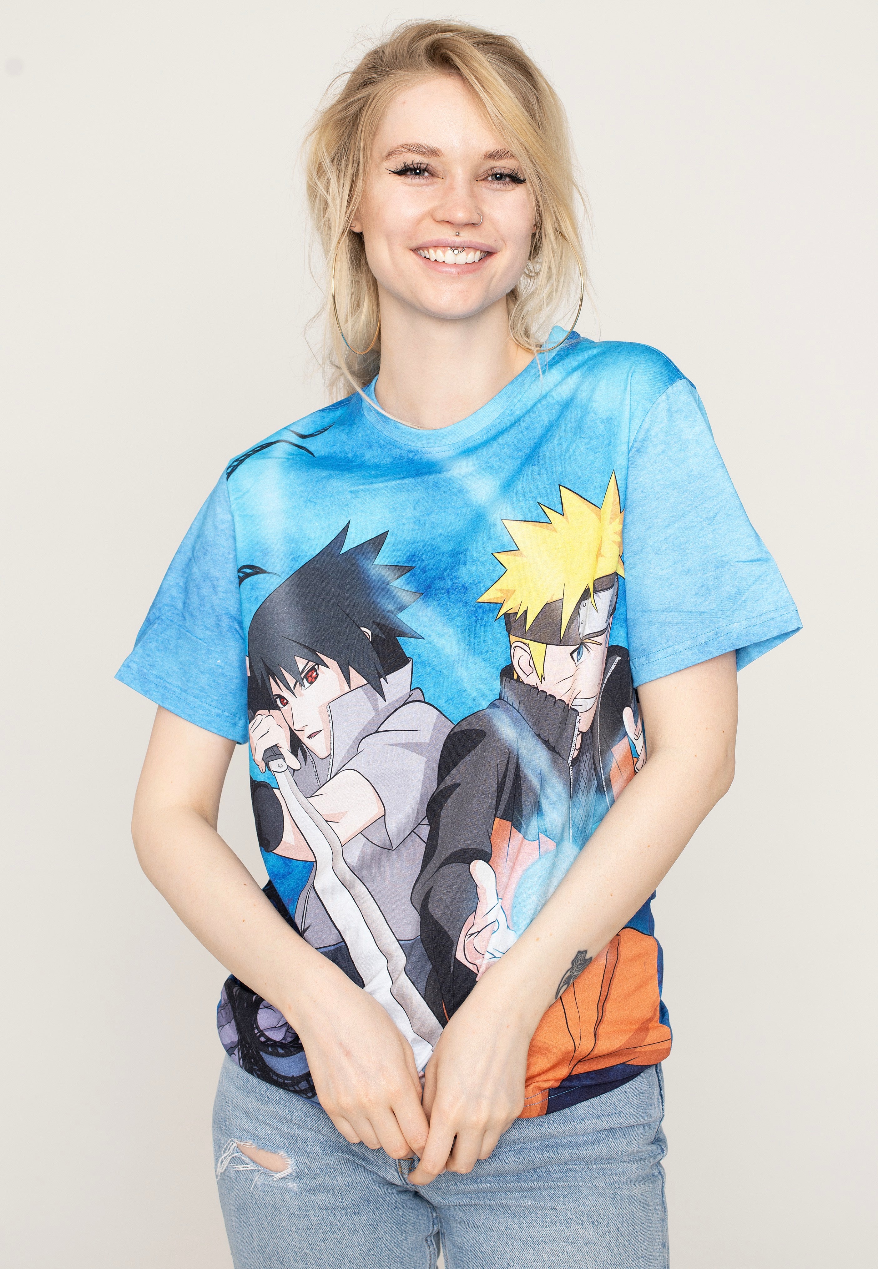 Naruto - Naruto & Sasuke Allover - T-Shirt | Women-Image