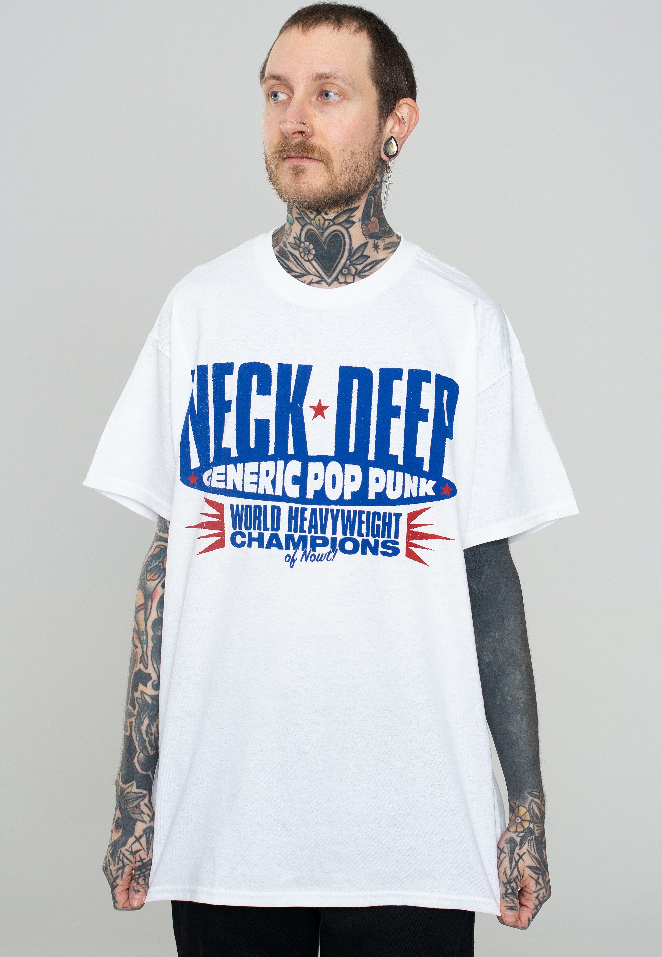 Neck Deep - Heavyweight White - T-Shirt | Men-Image