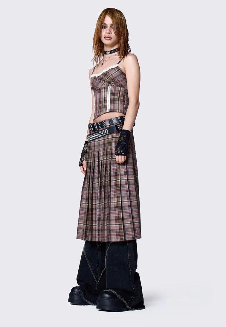 Minga London - Nenna Pleated Tartan - Skirt | Women-Image