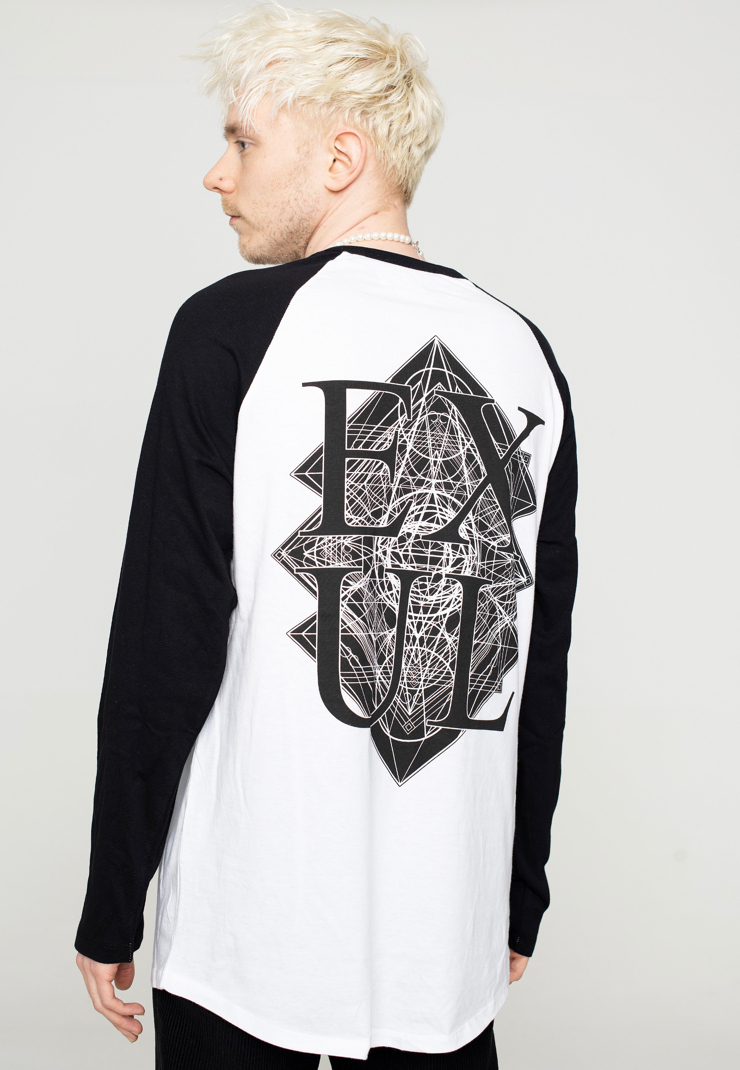 Ne Obliviscaris - Exul Cross White/Black - Longsleeve | Men-Image