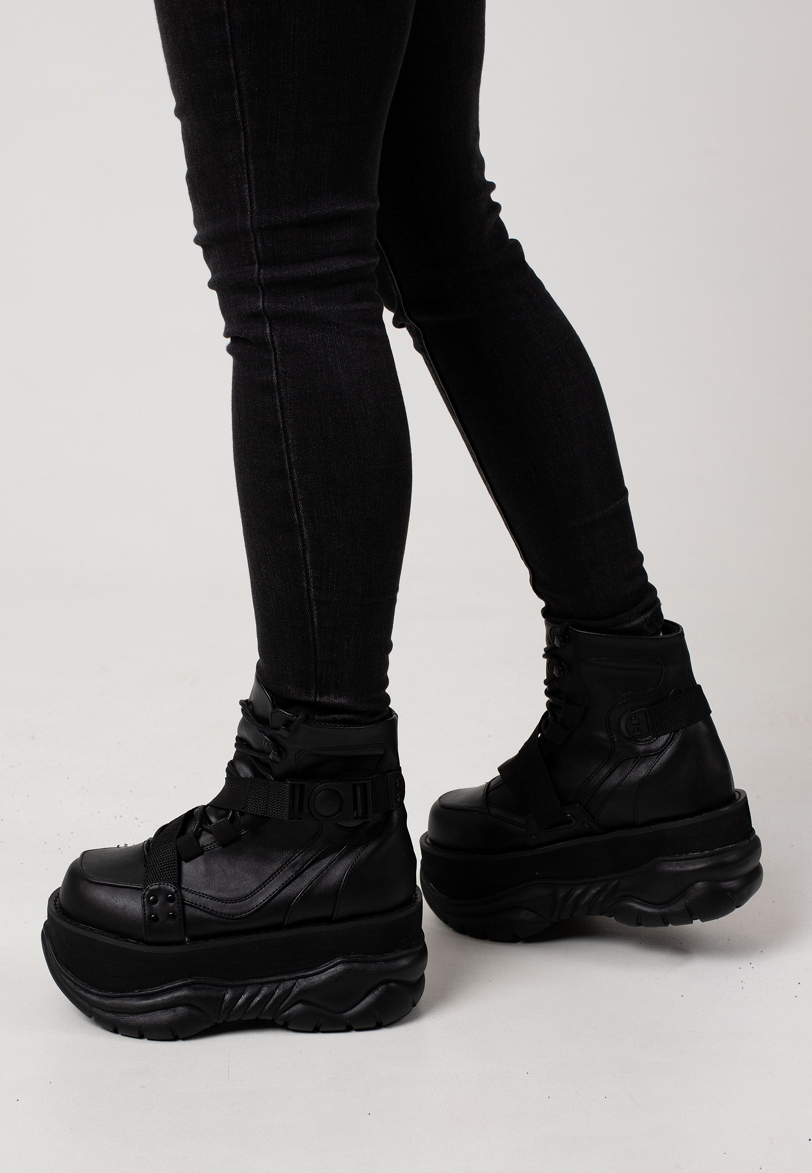 DemoniaCult - Neptune 181 Black Vegan Leather - Girl Shoes | Women-Image