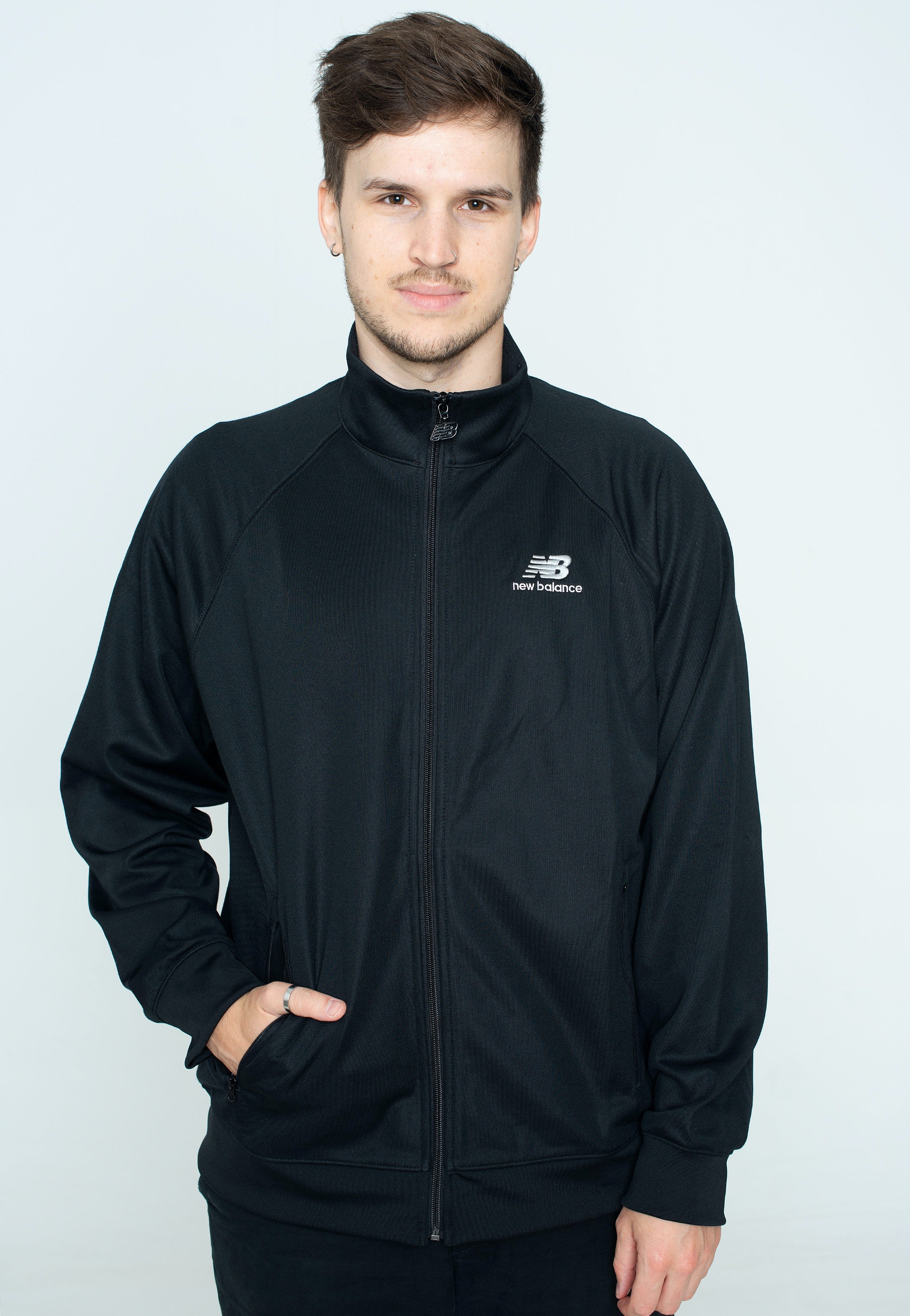 New Balance - Uni-Ssentials Track Black - Track Jacket | Men-Image