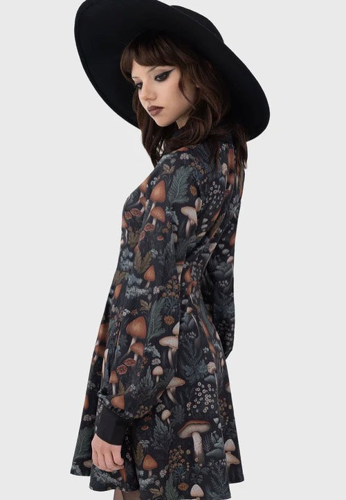 Killstar - Night Forager Mini Black/Orange - Dress | Women-Image