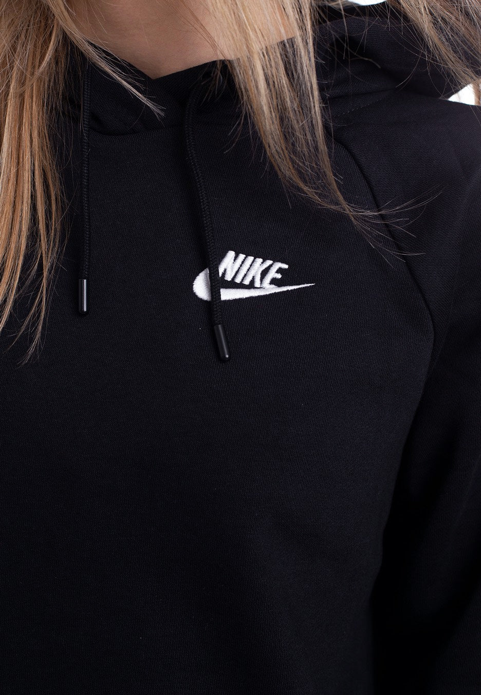 Nike - W NSW ESSNTL Hoodie PO FLC Black/White - Hoodie | Women-Image