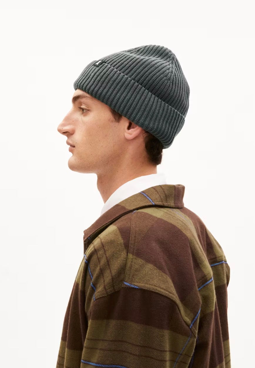 Armedangels - Nildaao Cotton Space Steel - Beanie | Neutral-Image