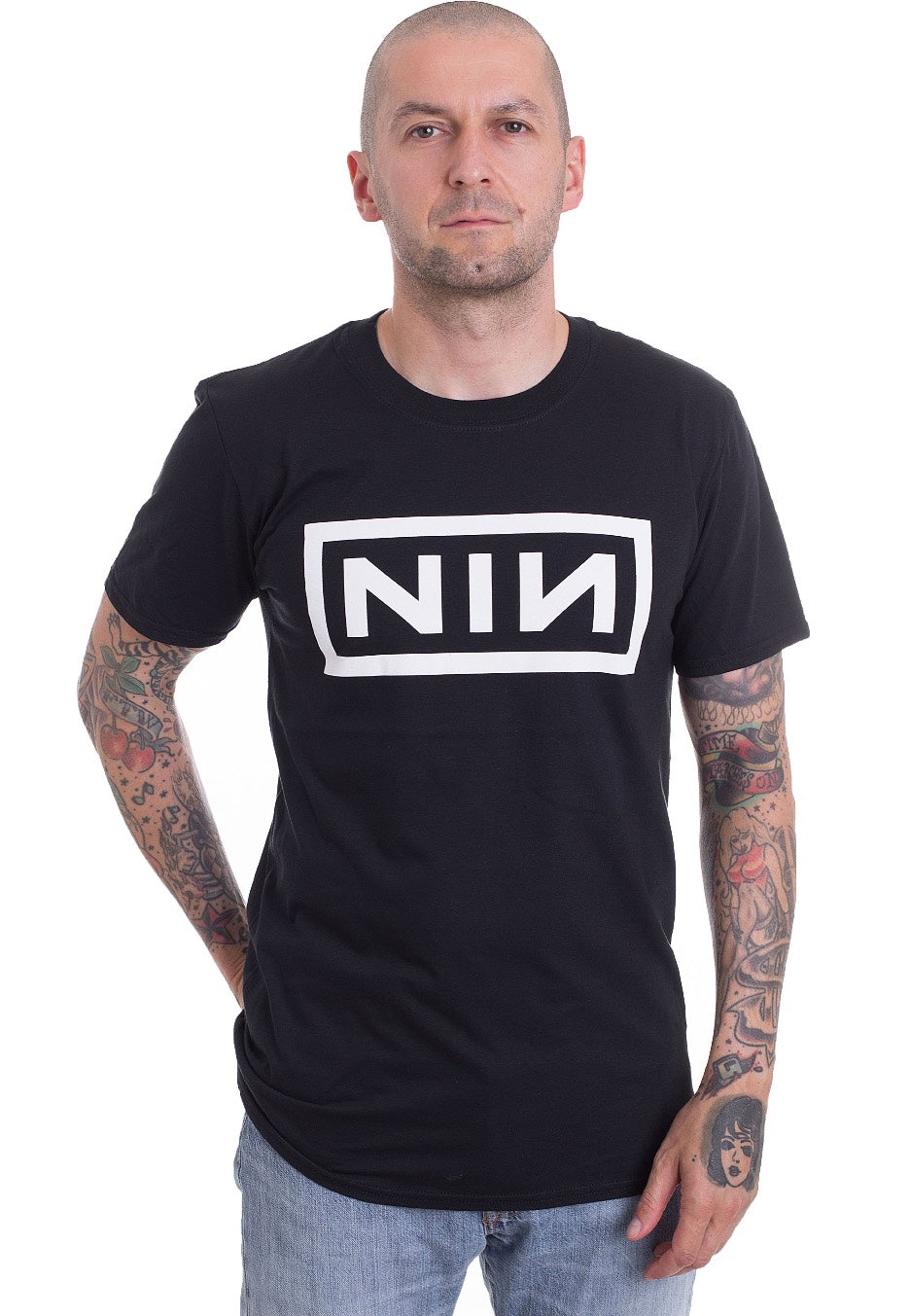 Nine Inch Nails - White Logo - T-Shirt | Men-Image