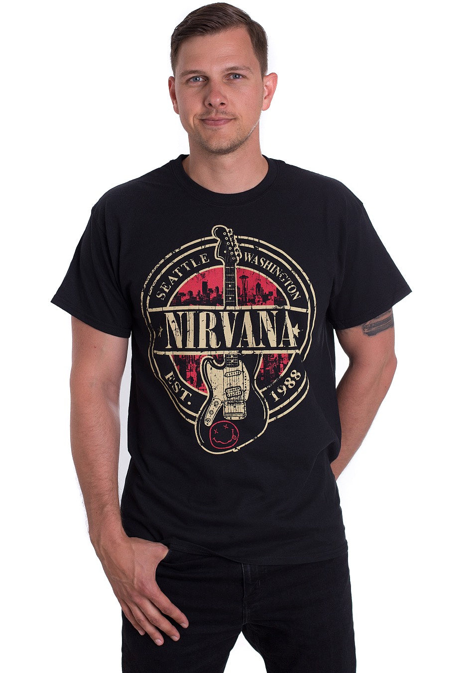 Nirvana - Est 1988 Guitar - T-Shirt | Men-Image