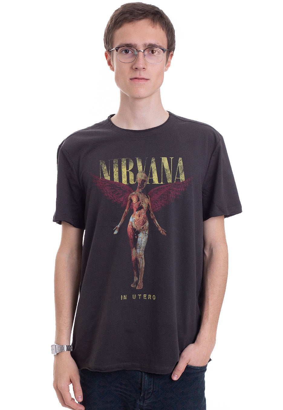 Nirvana - In Utero Charcoal - T-Shirt | Men-Image