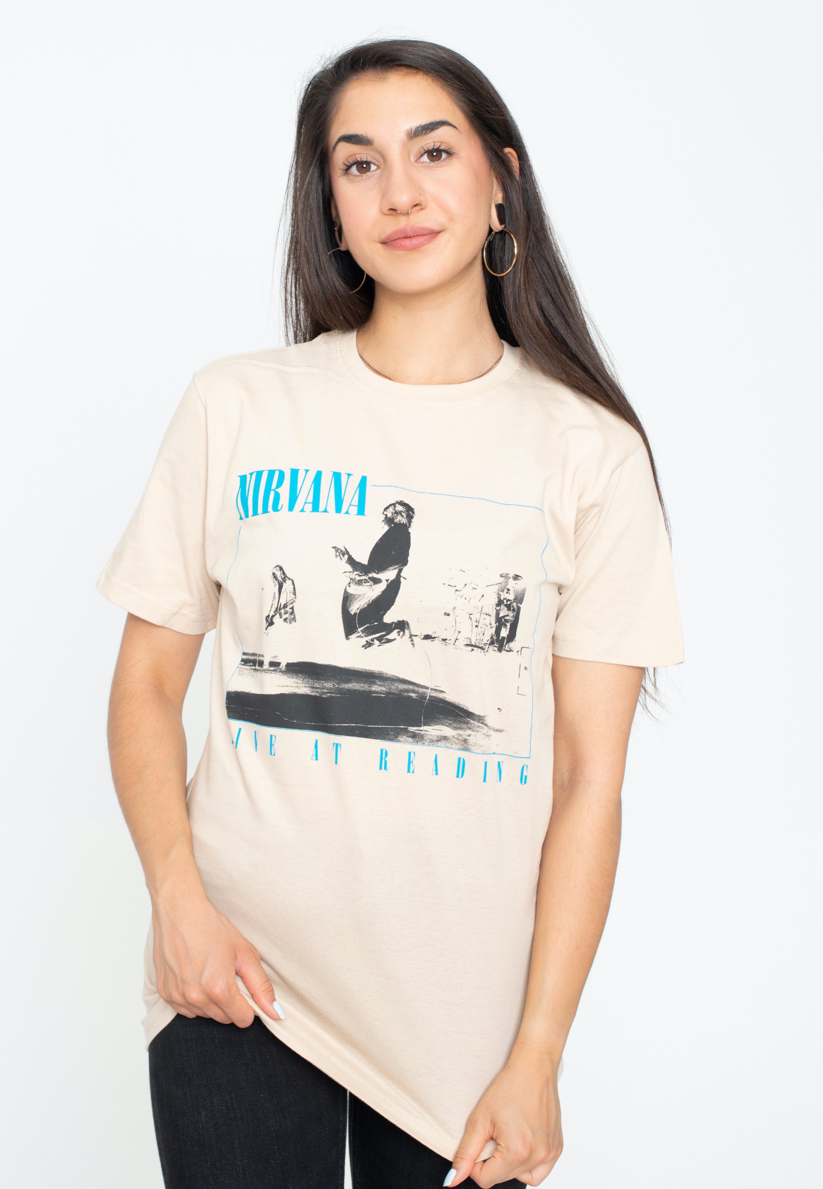 Nirvana t shirt frauen best sale