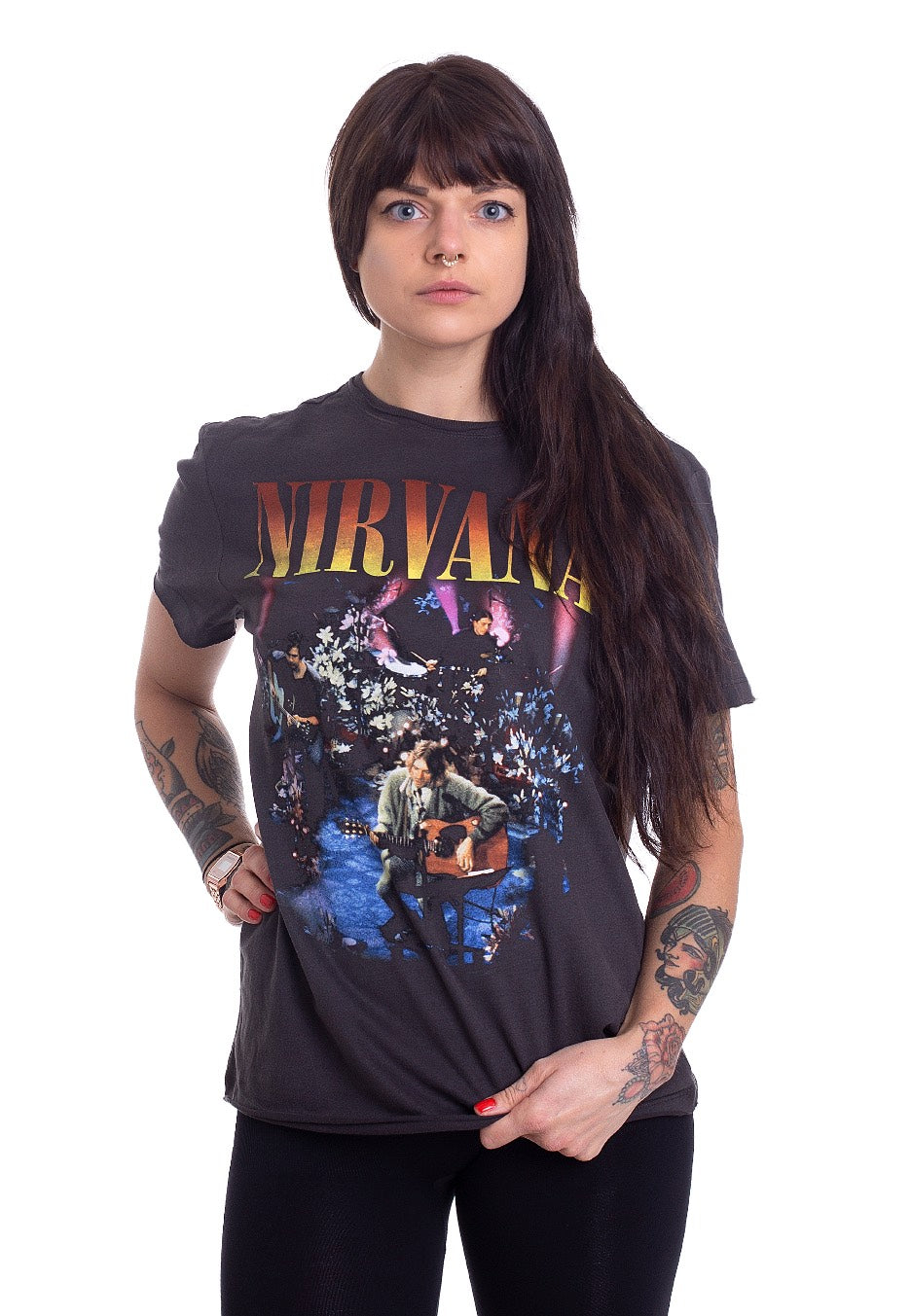 Nirvana - Live In New York Charcoal - T-Shirt | Women-Image