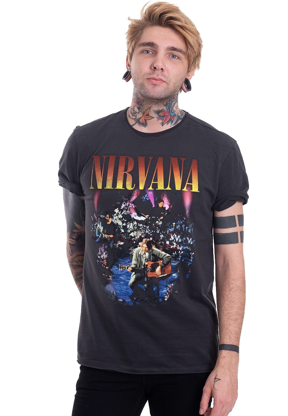 Nirvana - Live In New York Charcoal - T-Shirt | Men-Image