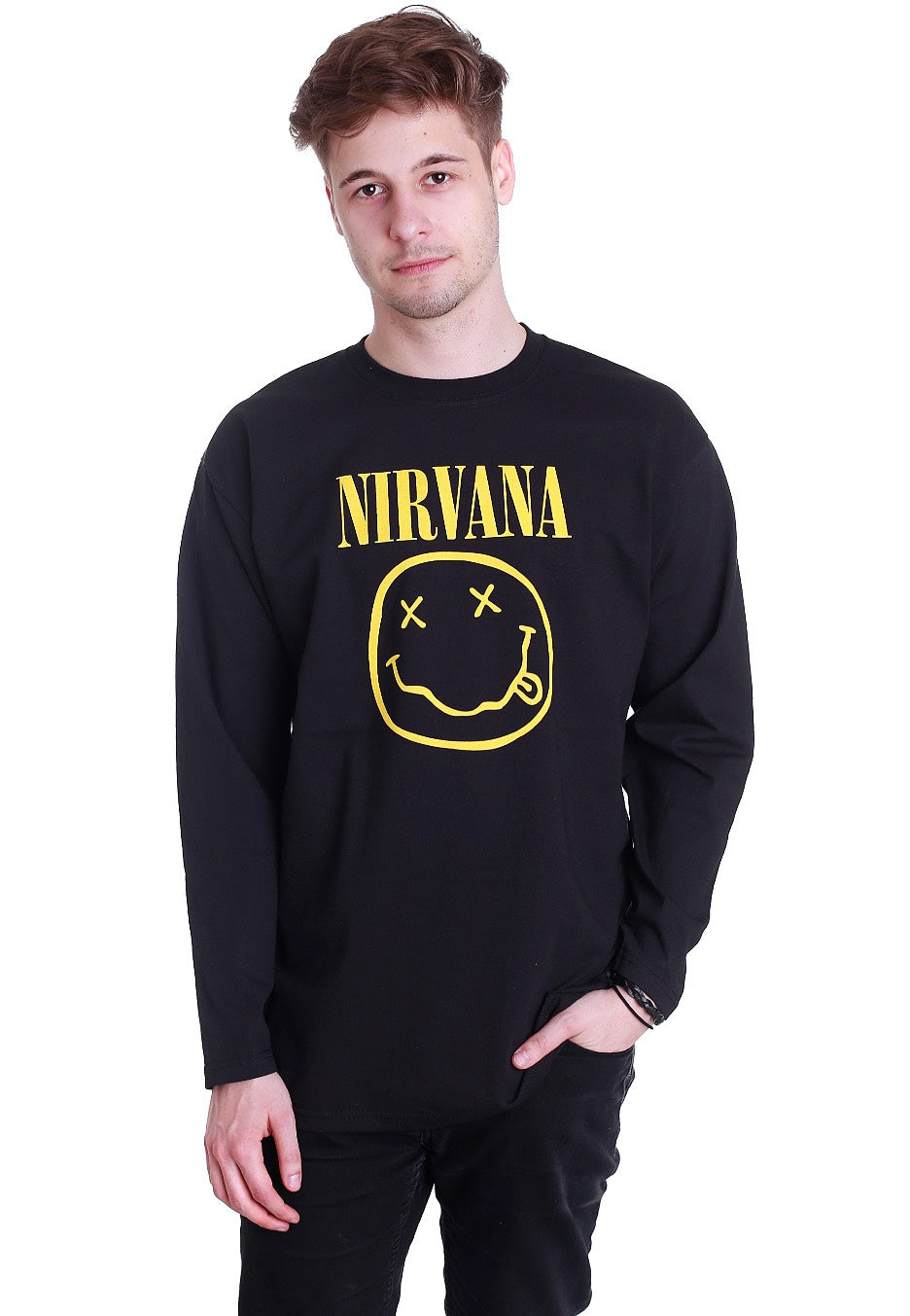 Nirvana - Happy Face Logo - Longsleeve | Men-Image