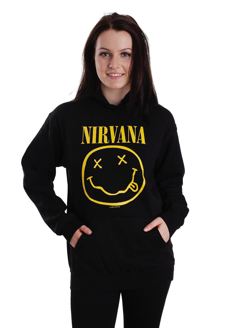 Nirvana - Happy Face - Hoodie | Women-Image