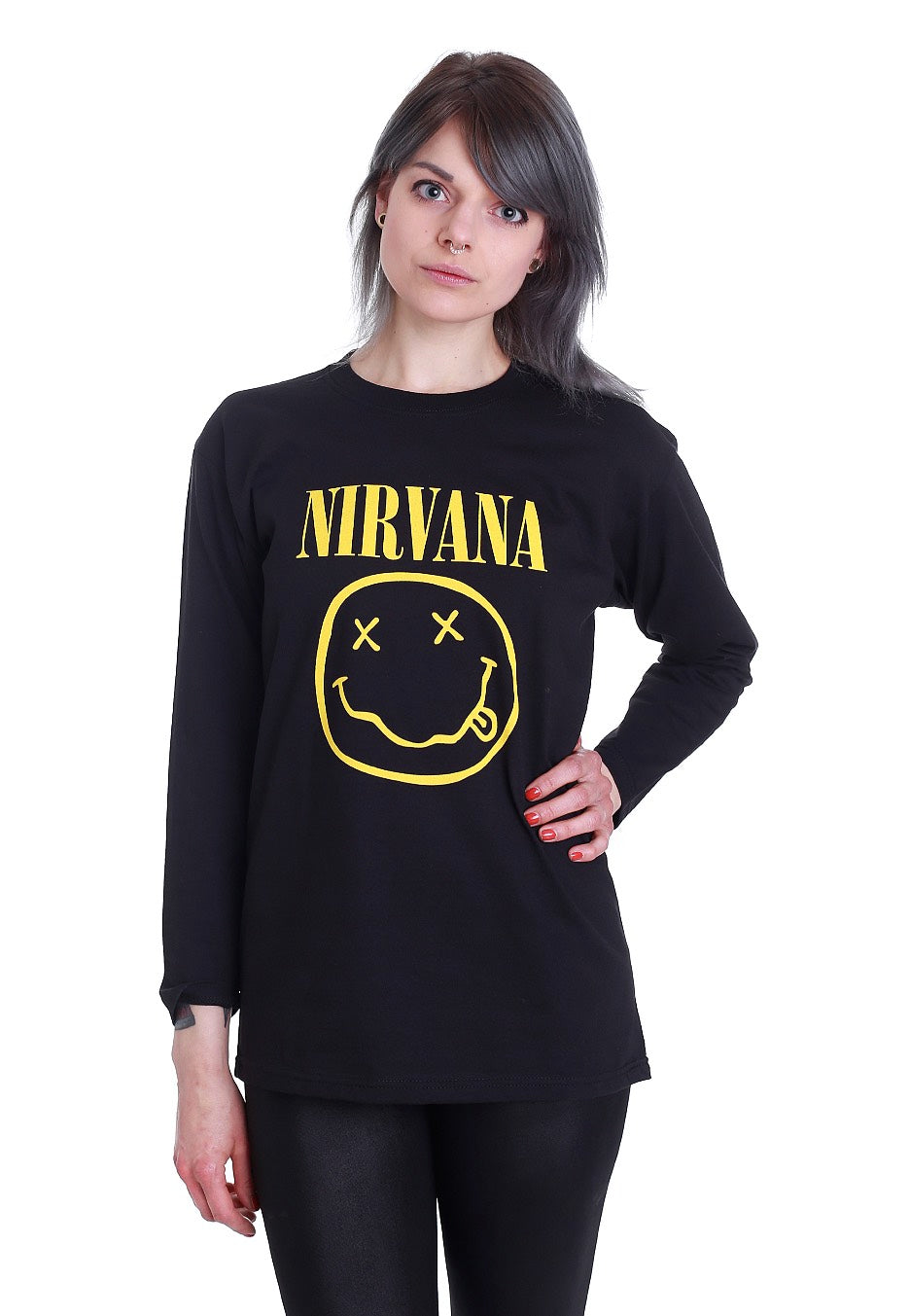 Nirvana - Happy Face Logo - Longsleeve | Women-Image