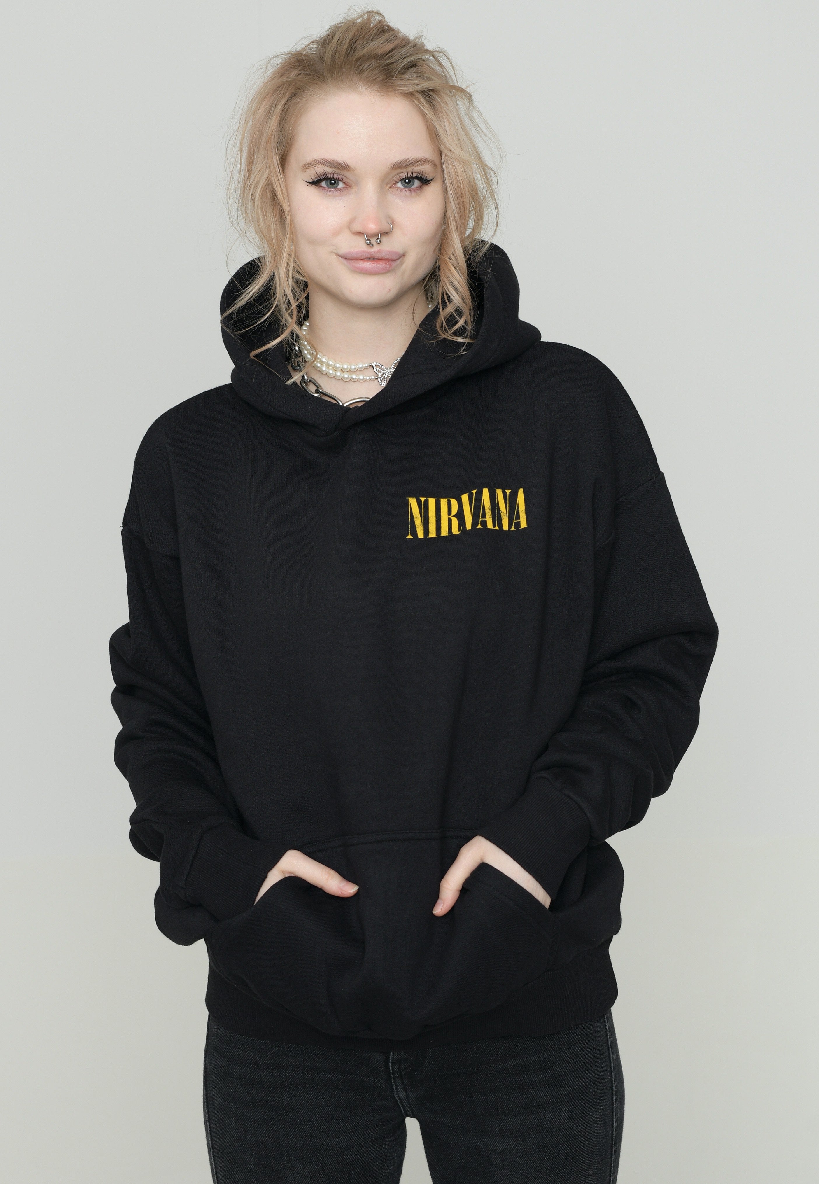 Nirvana - Happy Face Oversized - Hoodie | Women-Image