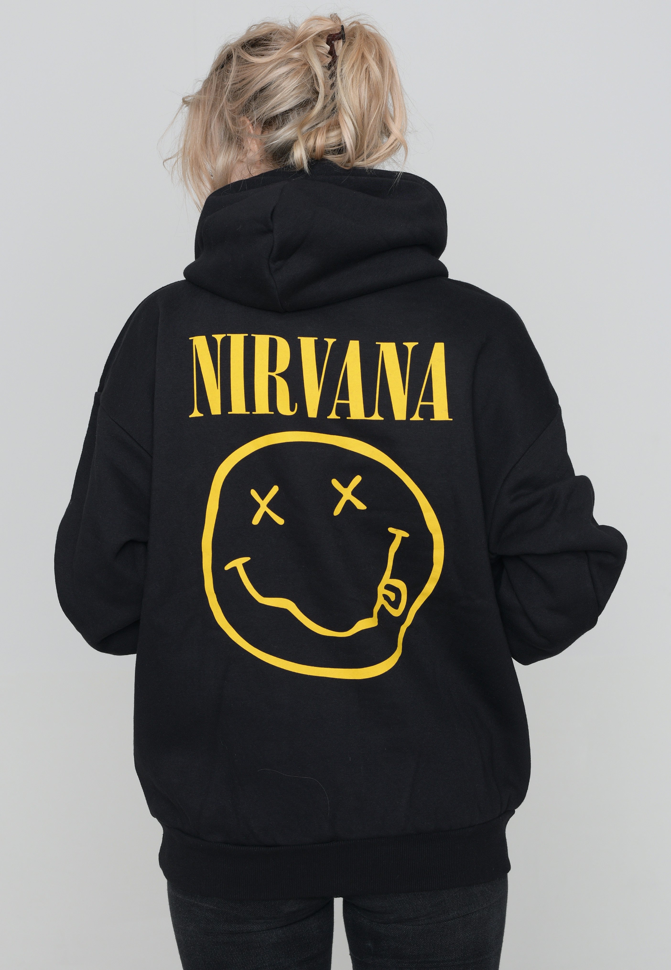 Nirvana - Happy Face Oversized - Hoodie | Women-Image