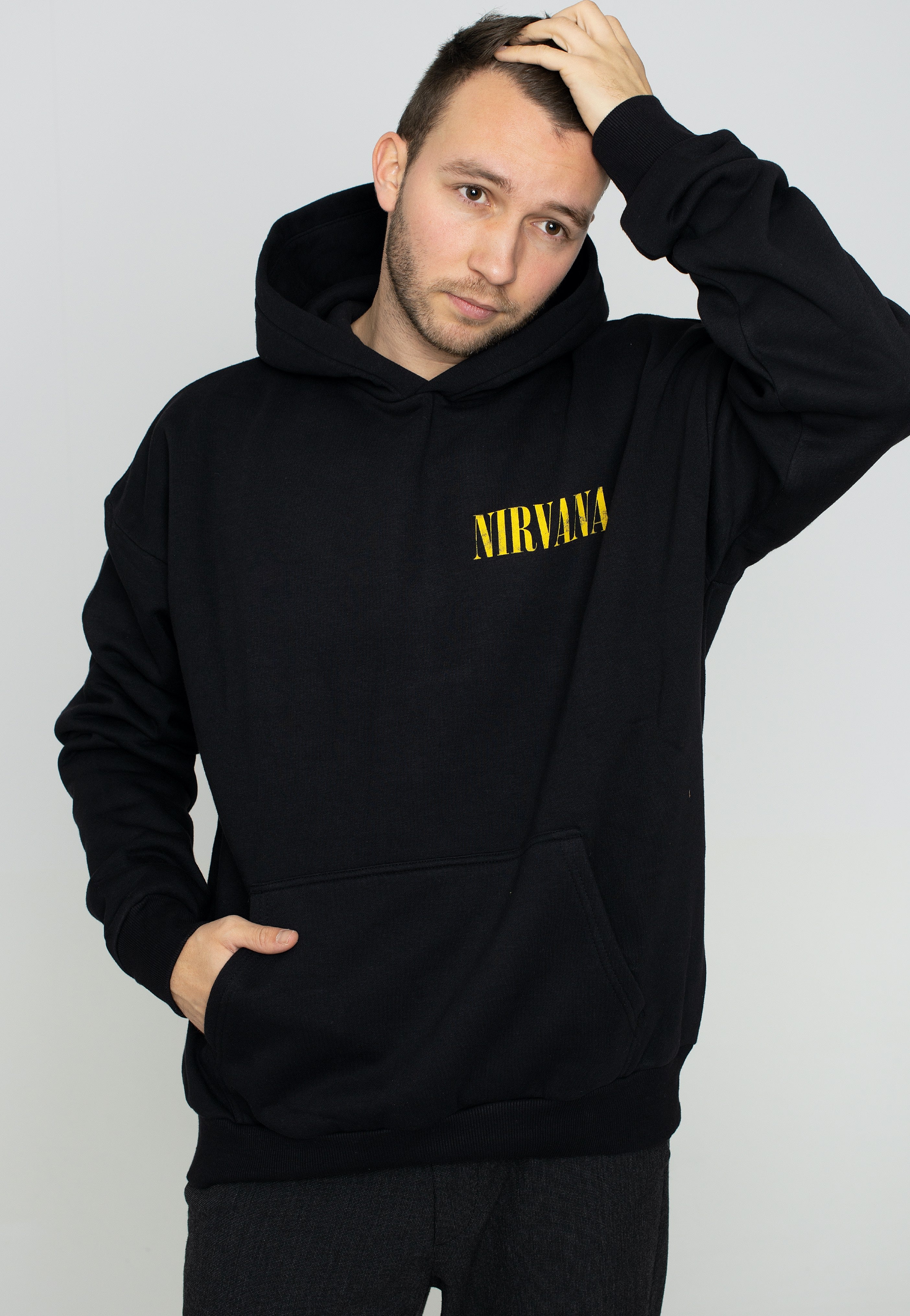 Nirvana - Happy Face Oversized - Hoodie | Men-Image