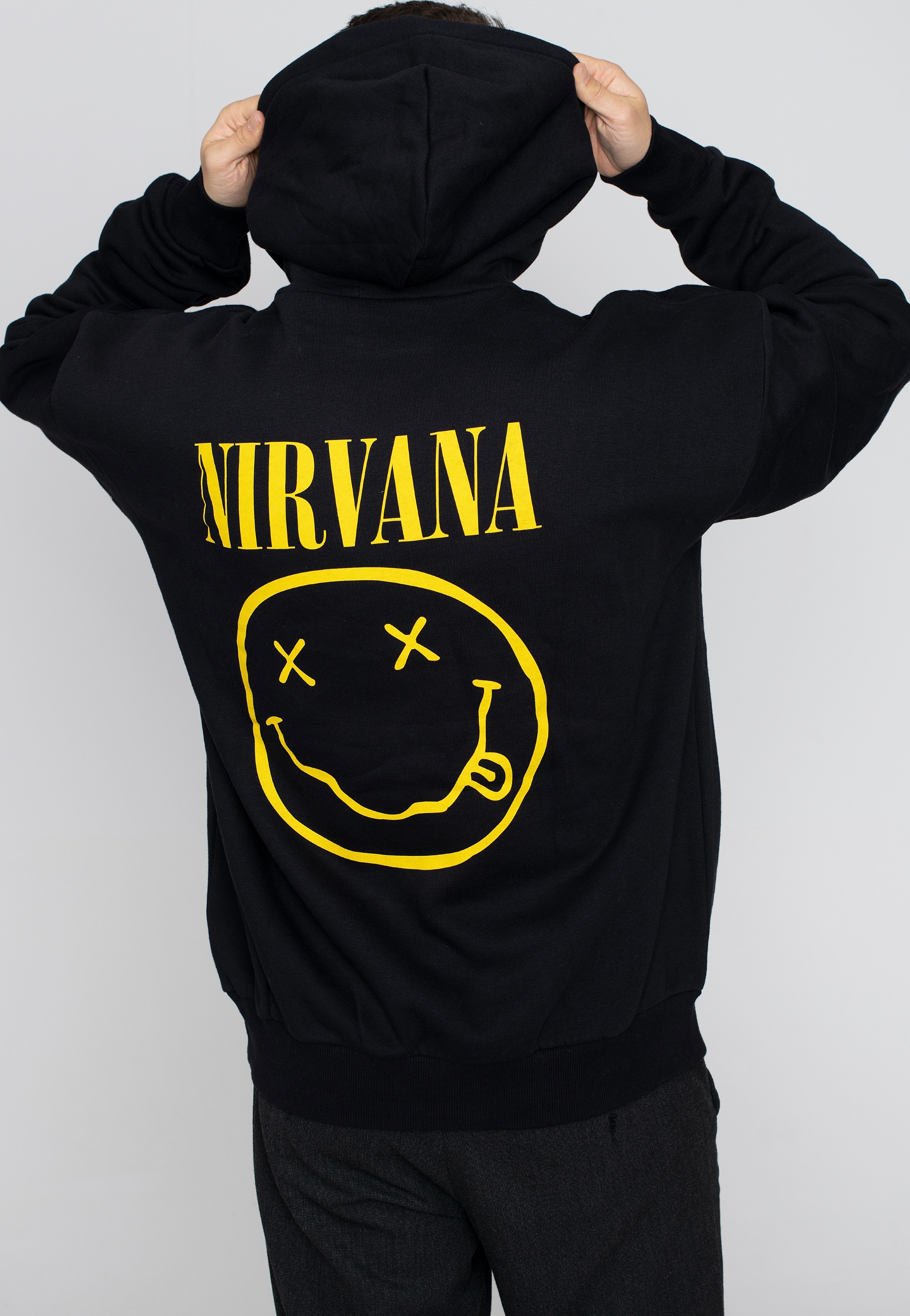 Nirvana - Happy Face Oversized - Hoodie | Men-Image