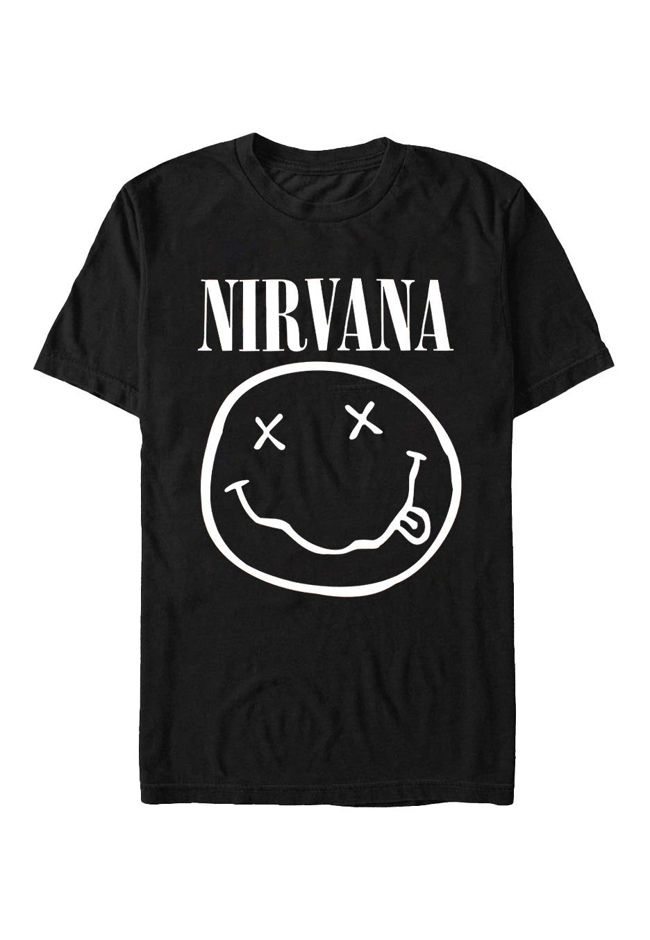 Nirvana - White Happy Face - T-Shirt | Neutral-Image