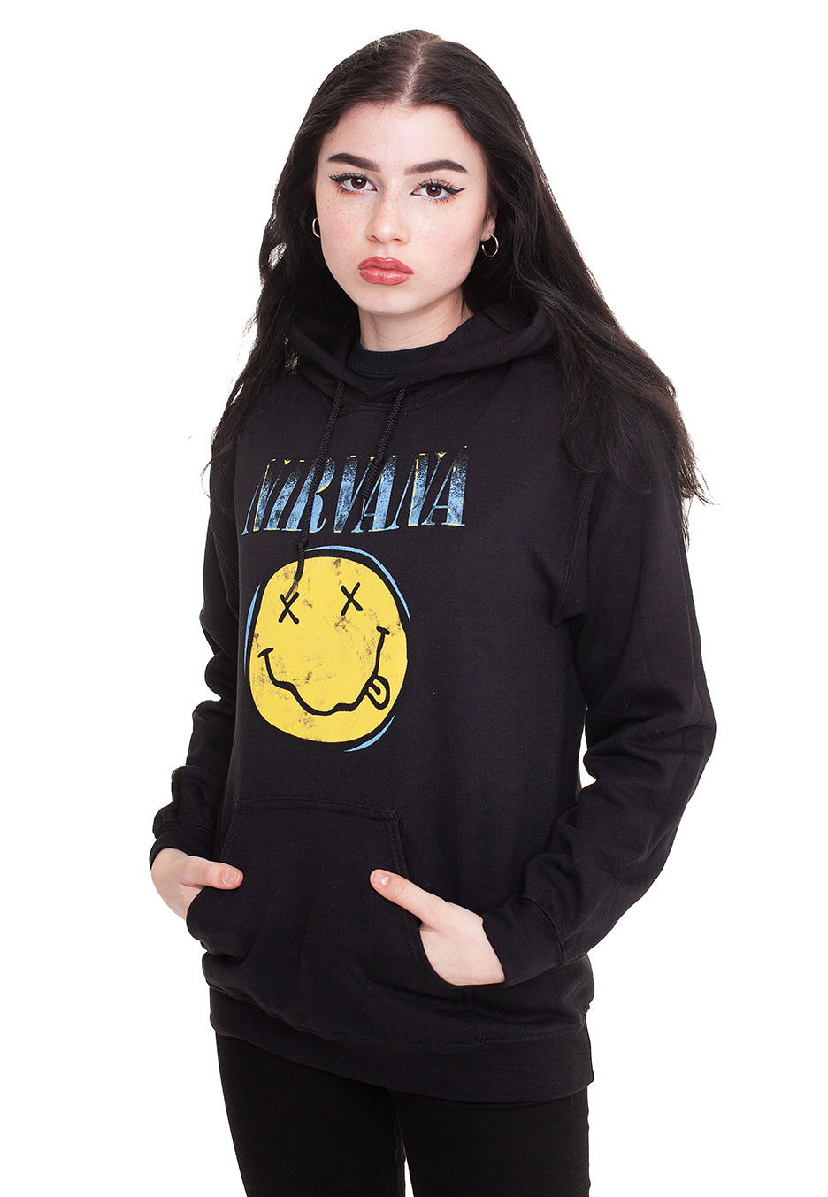 Nirvana - Xerox Happy Face - Hoodie | Women-Image