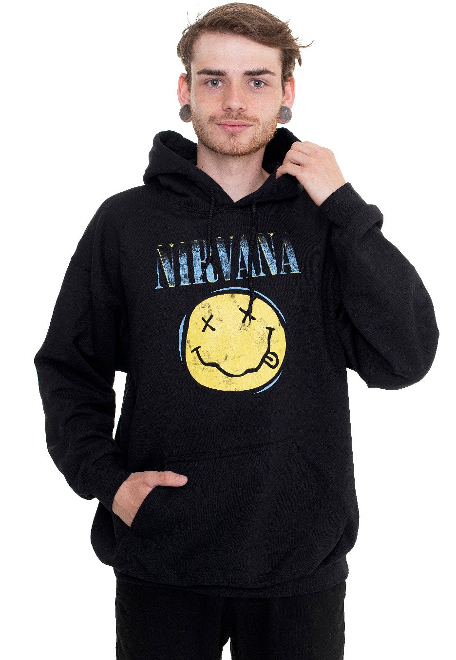 Nirvana - Xerox Happy Face - Hoodie | Men-Image