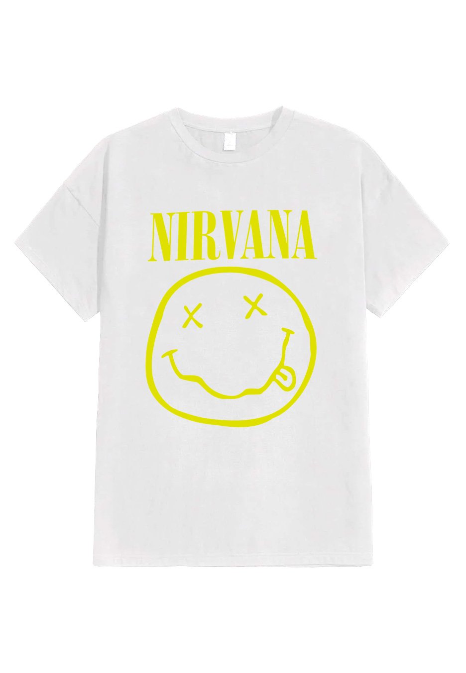 Nirvana - Yellow Happy Face White - T-Shirt | Neutral-Image