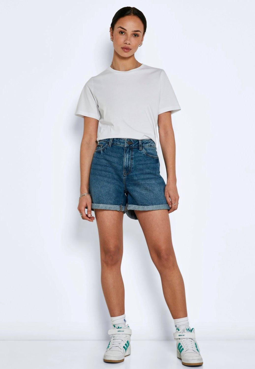 Noisy May - Smiley Medium Blue Denim - Shorts | Women-Image