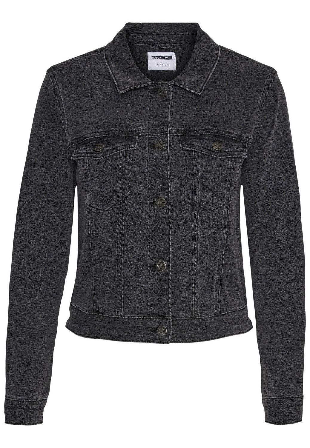 Noisy May - Debra Dark Grey Denim - Jeans Jacket | Women-Image