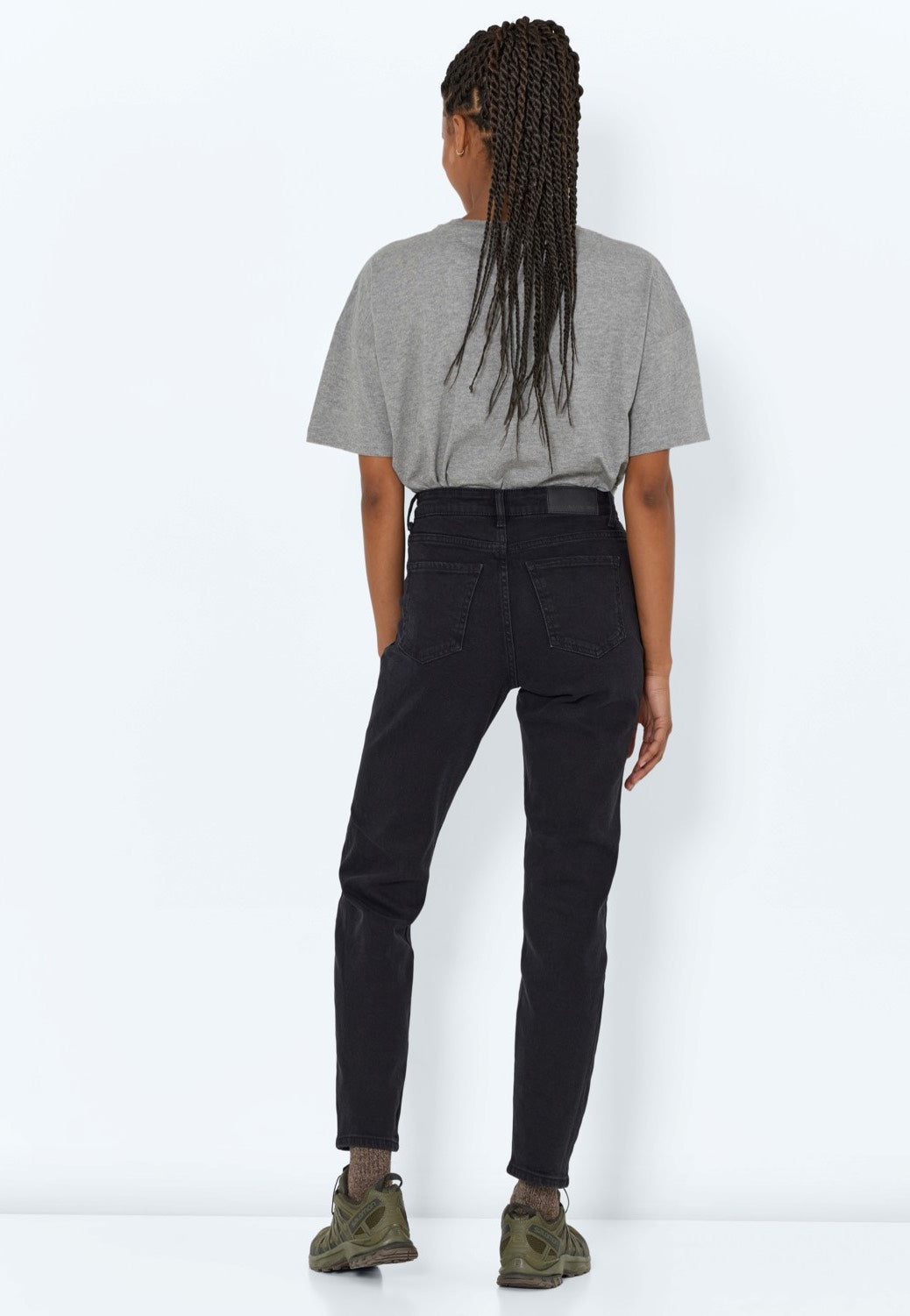 Noisy May - Moni High Waist Straight Ank Black Denim - Jeans | Women-Image