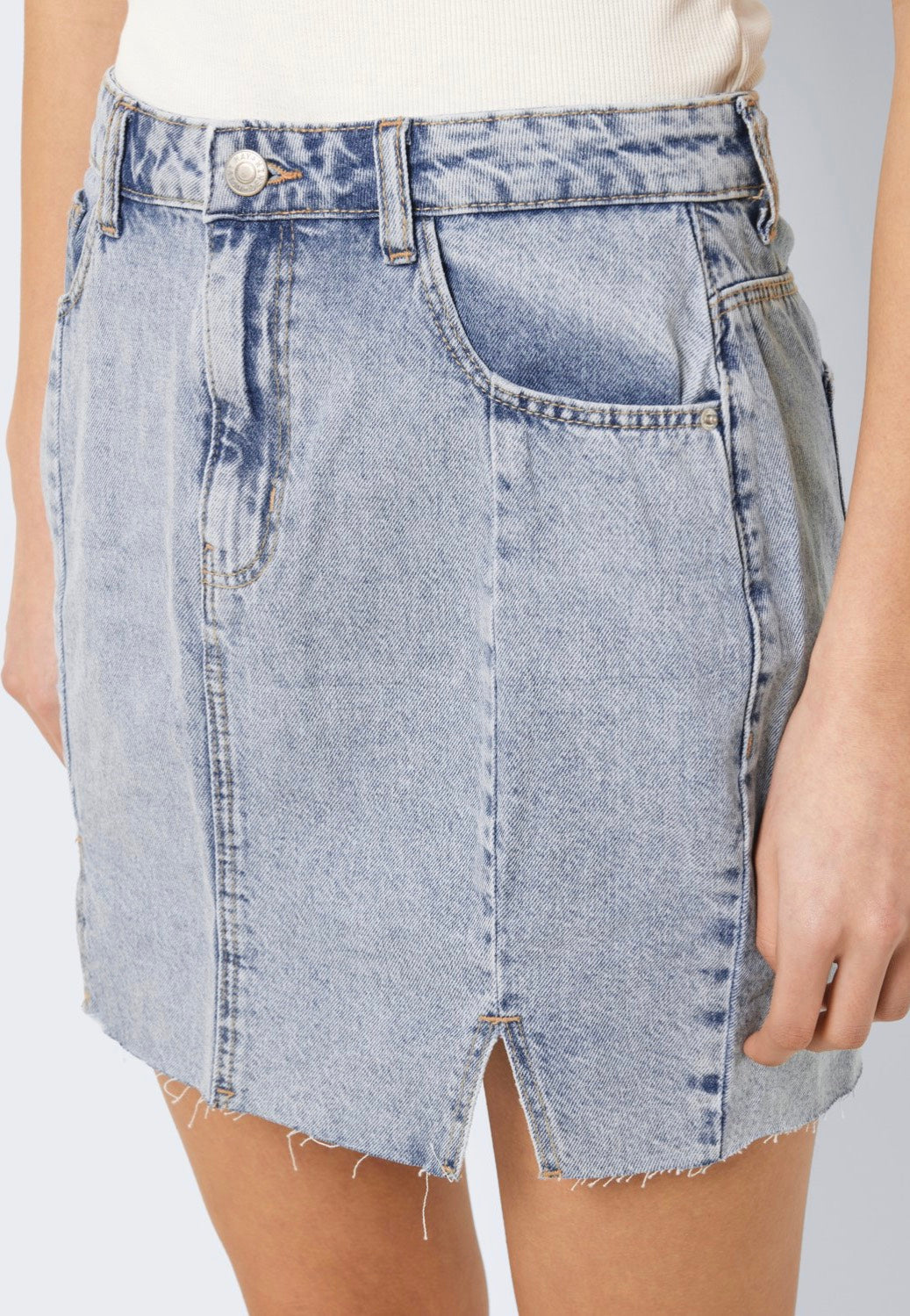 Noisy May - April Slit Light Blue Denim - Skirt | Women-Image