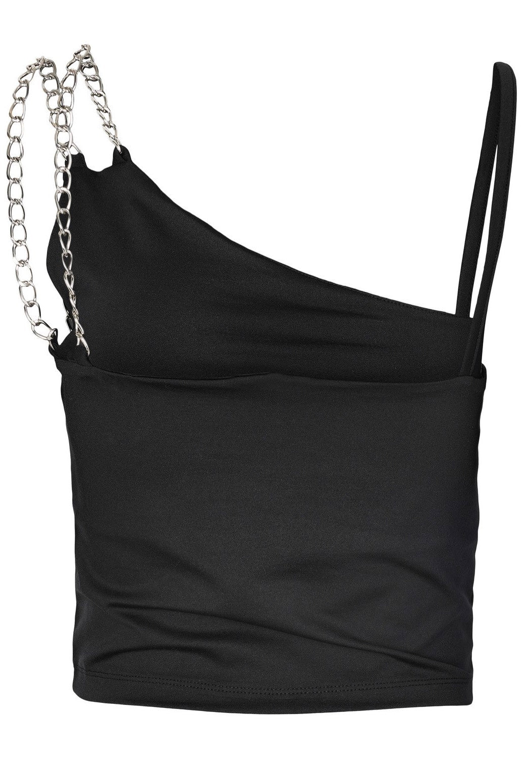 Noisy May - Celeste Singlet Chain Detail Black - Top | Women-Image