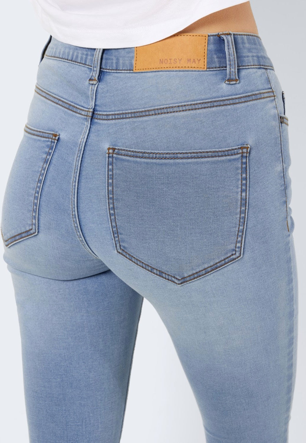 Noisy May - Billie Normal Waist Skinny Light Blue Denim - Jeans | Women-Image