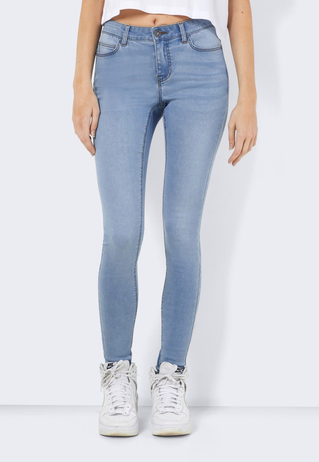 Noisy May - Billie Normal Waist Skinny Light Blue Denim - Jeans | Women-Image