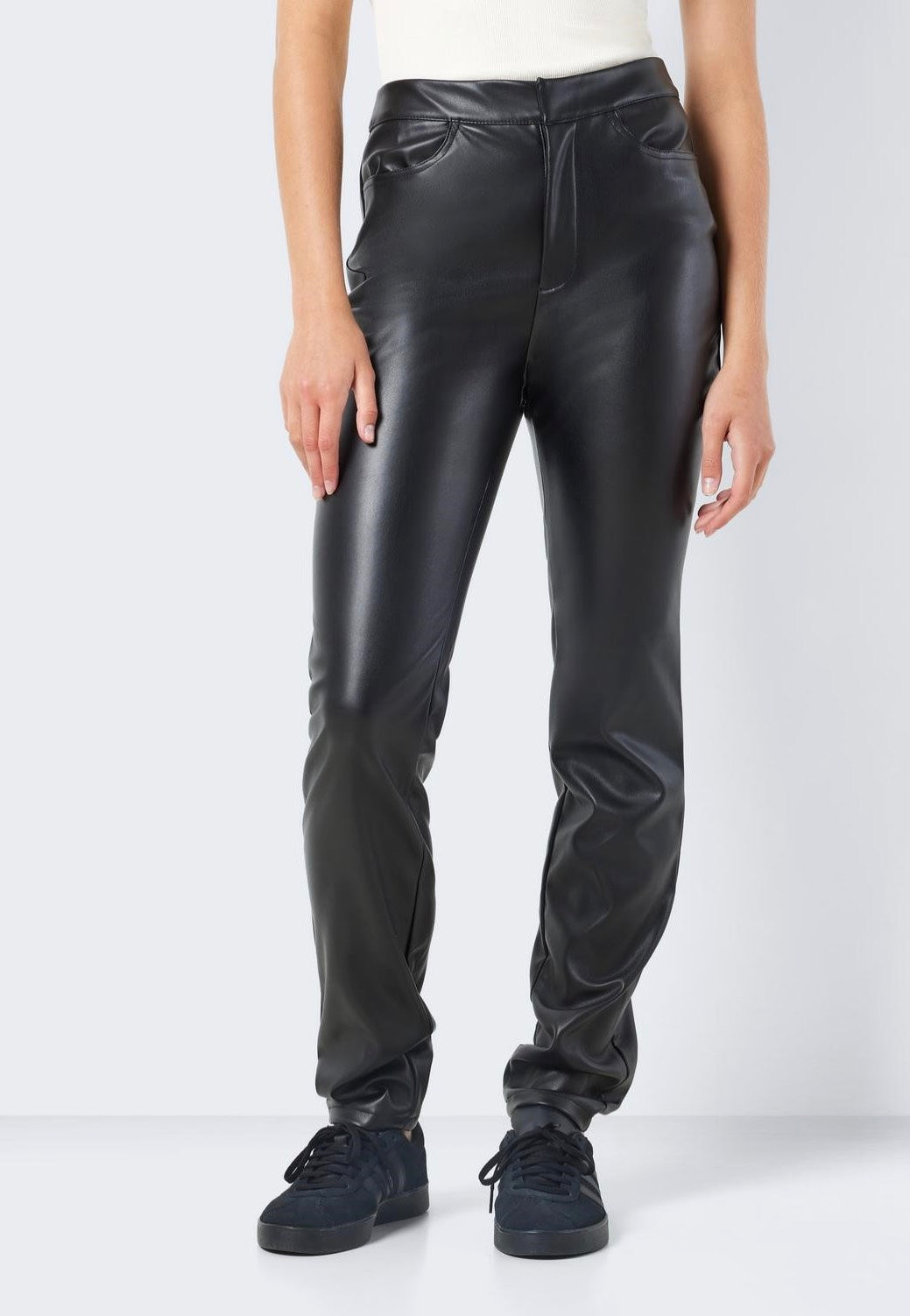 Noisy May - Andy Moni Pu Ankle Black - Pants | Women-Image