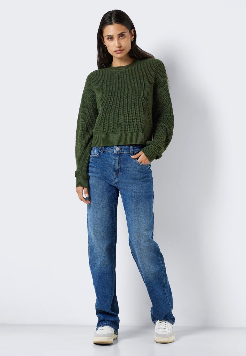 Noisy May - Maysa O Neck Kombu Green - Pullover | Women-Image