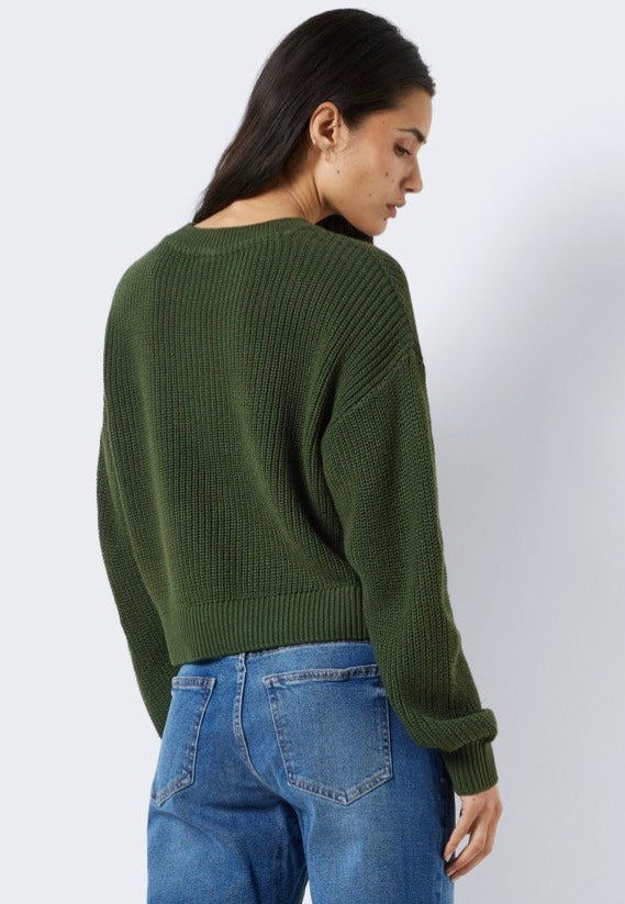 Noisy May - Maysa O Neck Kombu Green - Pullover | Women-Image