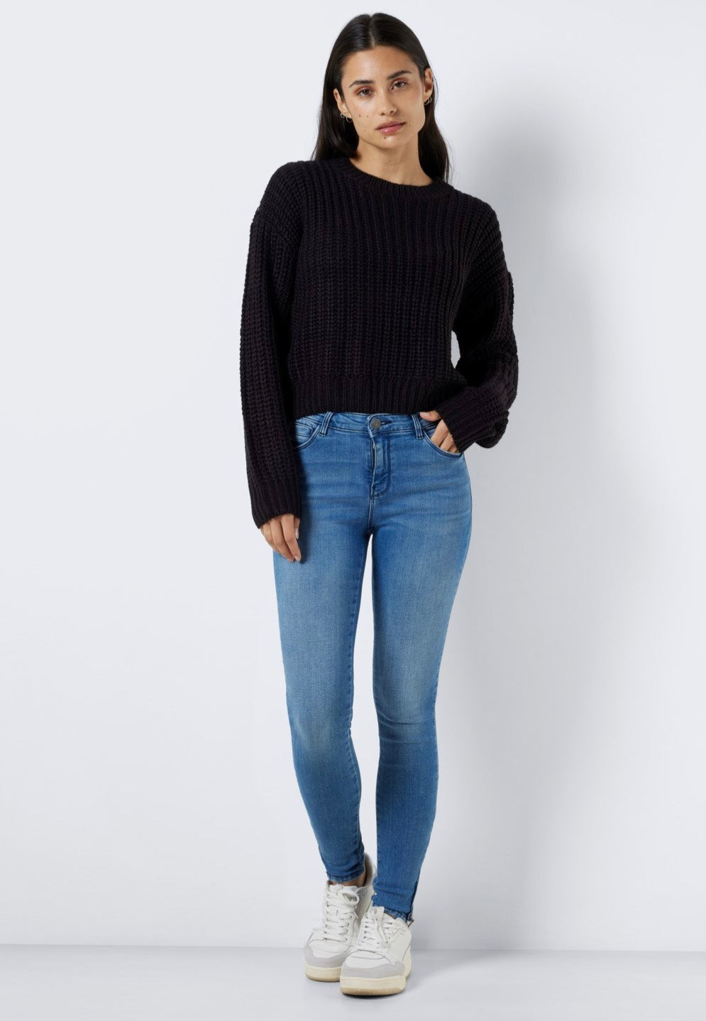 Noisy May - Charlie O Neck Black - Pullover | Women-Image