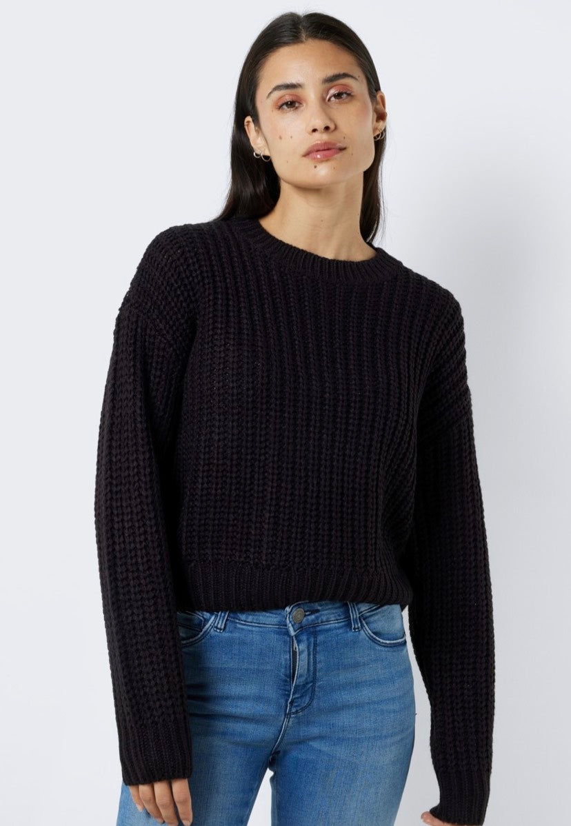 Noisy May - Charlie O Neck Black - Pullover | Women-Image