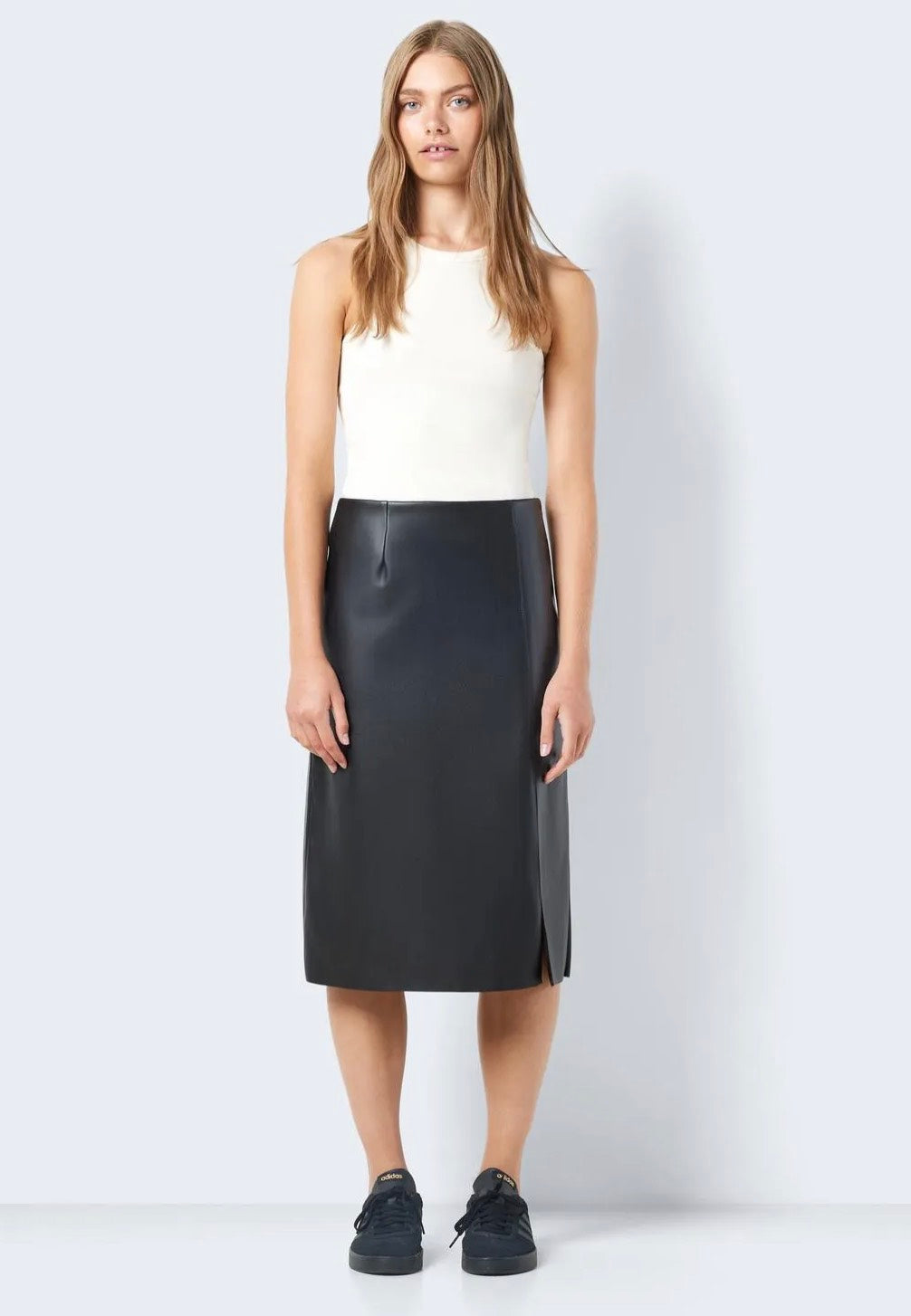 Noisy May - Clara Slit Midi Leng Black - Skirt | Women-Image