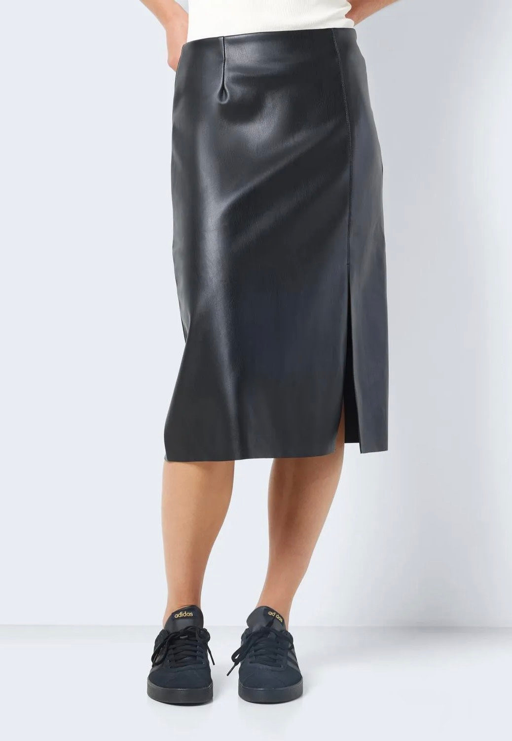 Noisy May - Clara Slit Midi Leng Black - Skirt | Women-Image