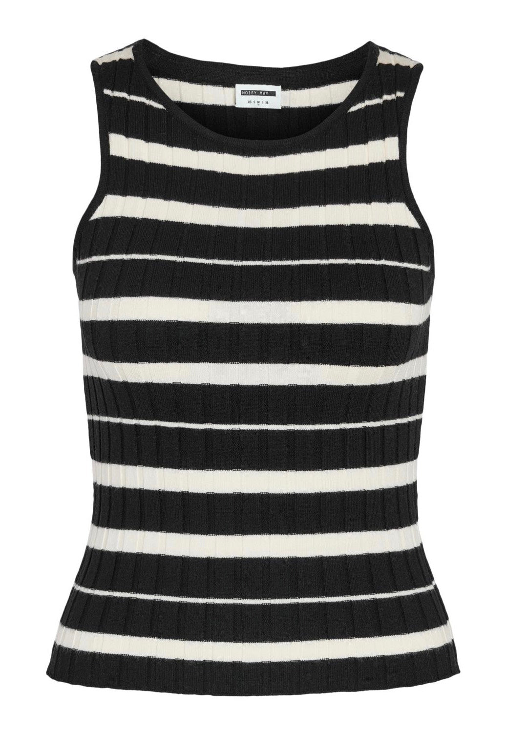 Noisy May - Freya O Neck Knit Black Eggnog - Tank | Women-Image