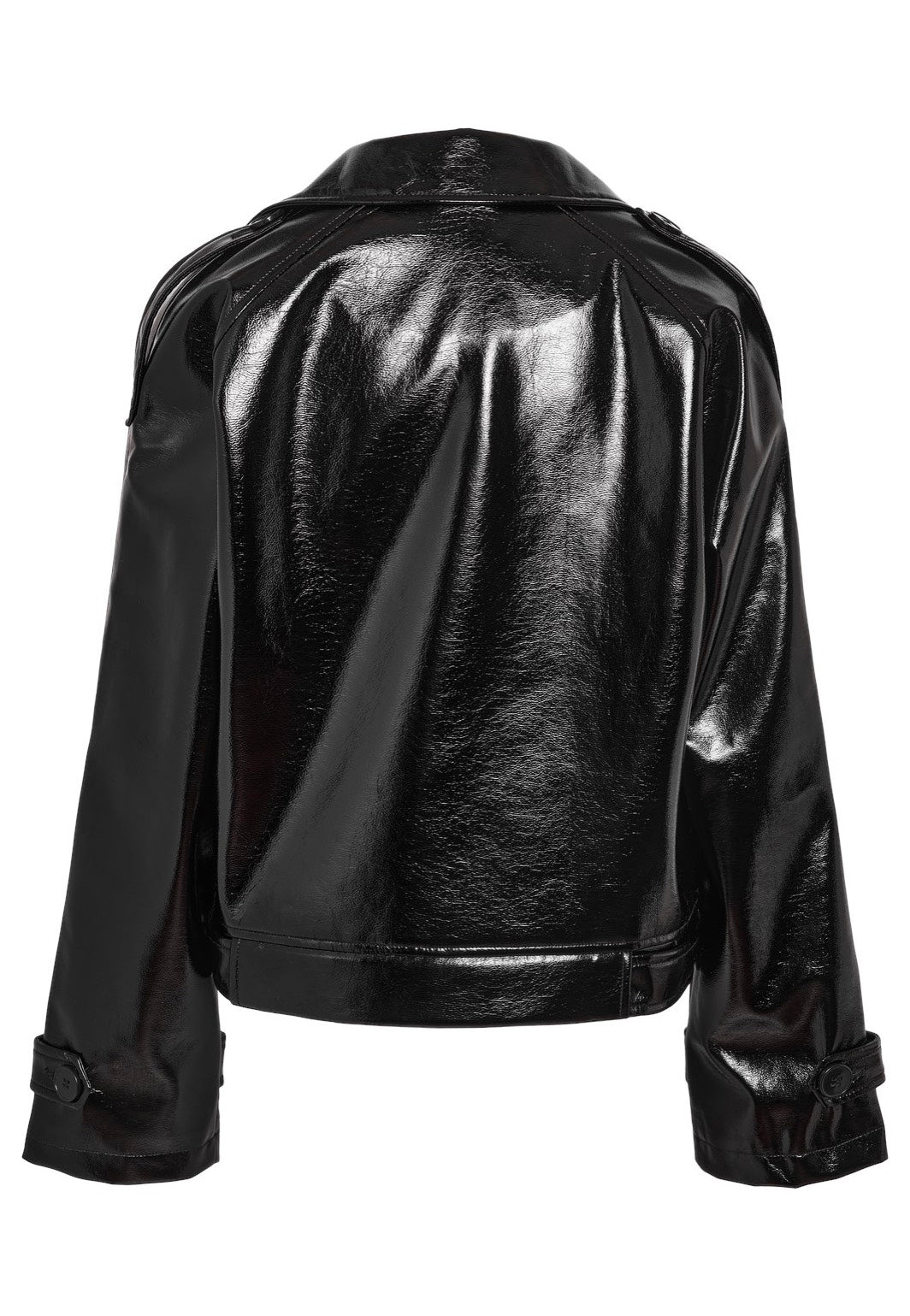 Noisy May - Neal Vinyl Short Black - Jacket | Women-Image