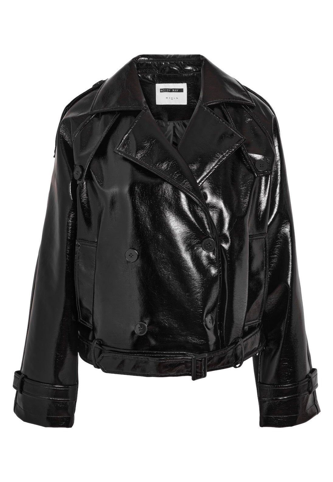 Noisy May - Neal Vinyl Short Black - Jacket | Women-Image