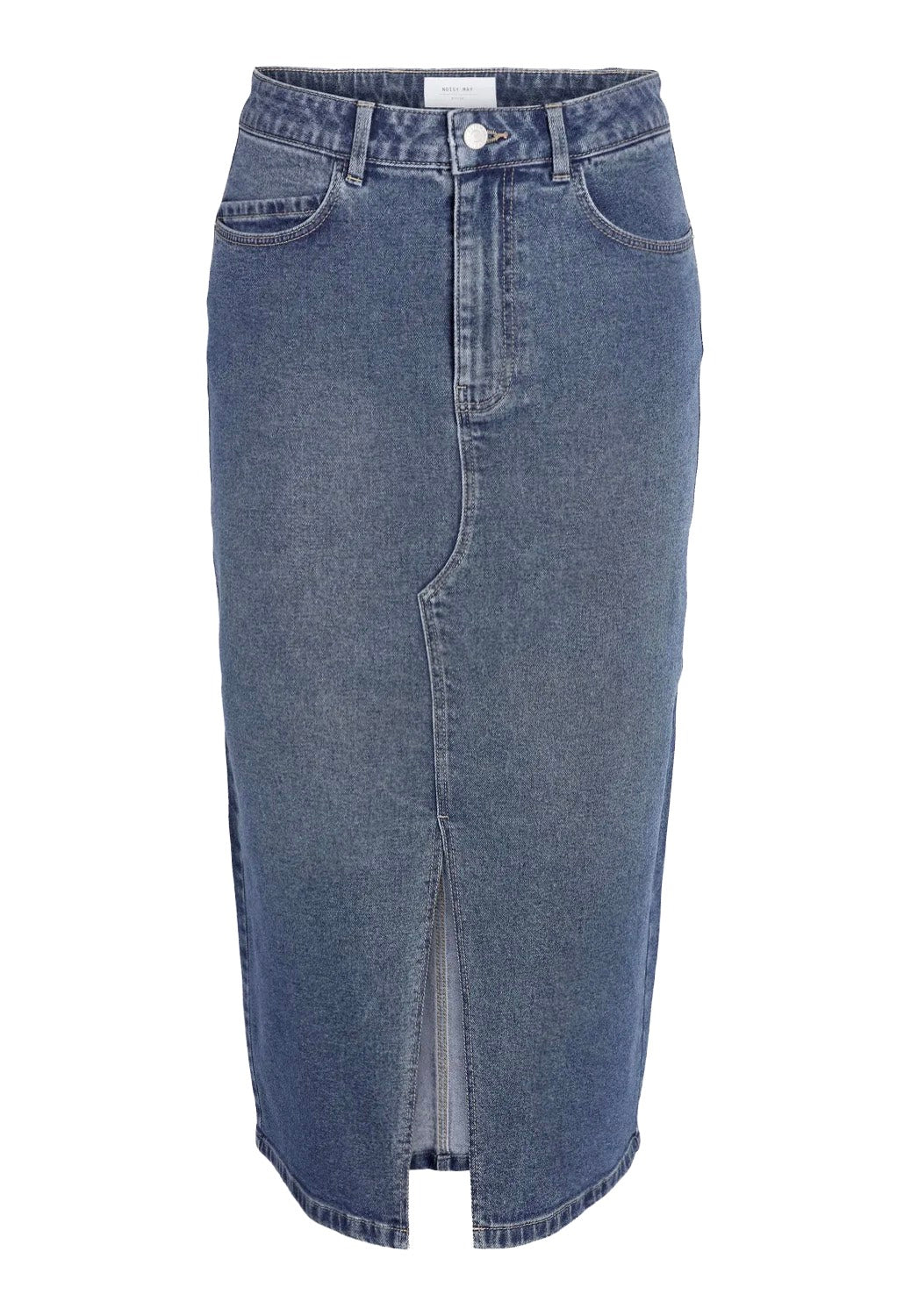 Noisy May - Kath Slit Midi Medium Blue Denim - Skirt | Women-Image