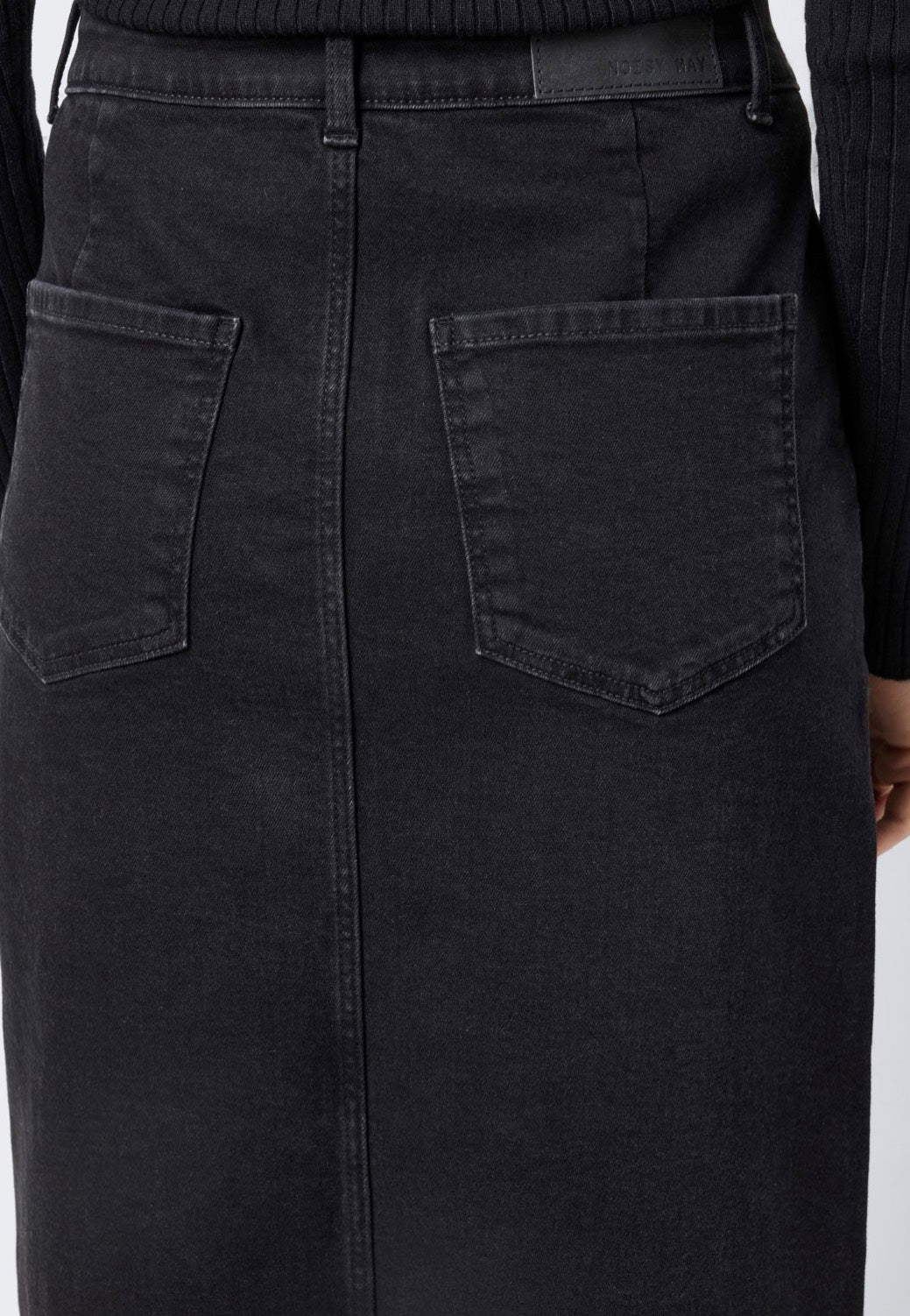 Noisy May - Kath Slit Midi Black Denim - Skirt | Women-Image